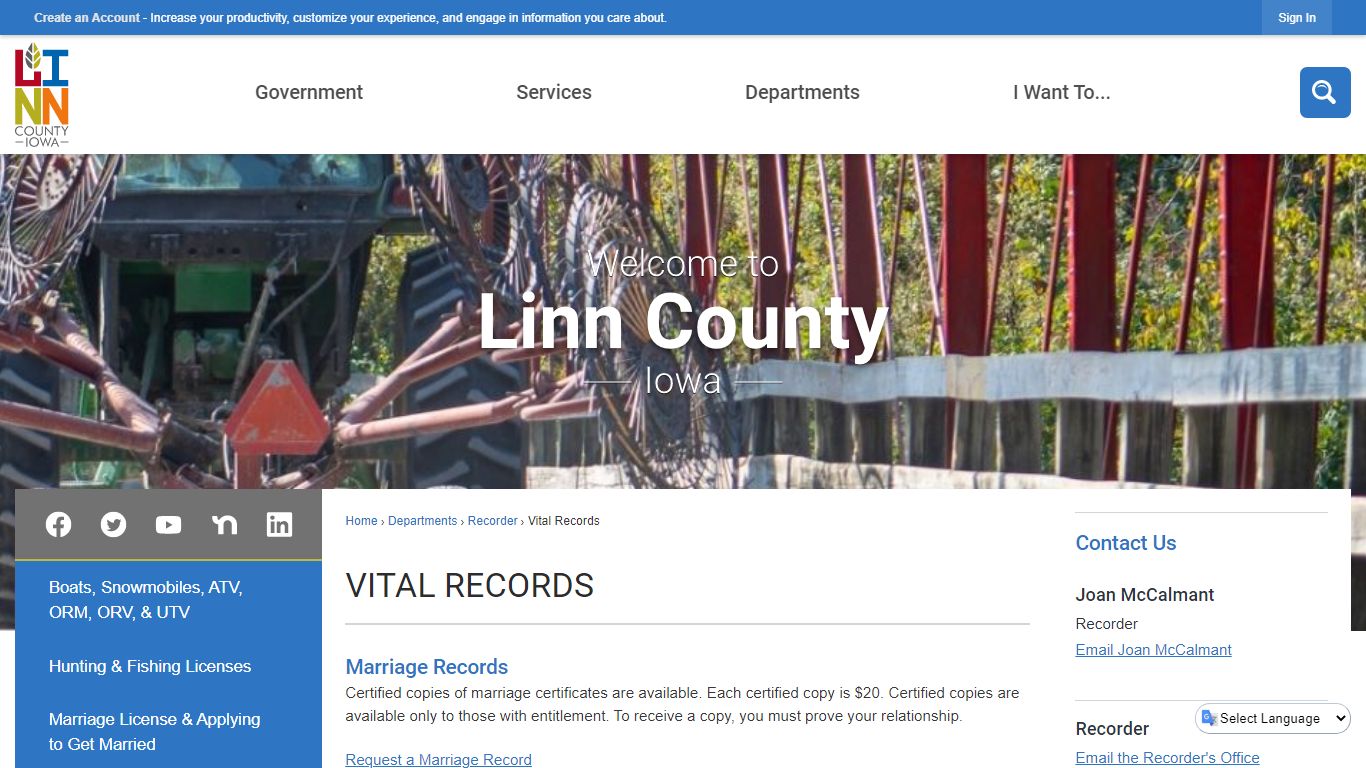 Vital Records | Linn County, IA - Official Website